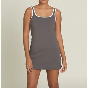 Gold Hinge Charcoal Open Back Active Dress | Size Small BRAND NEW WITH TAGS